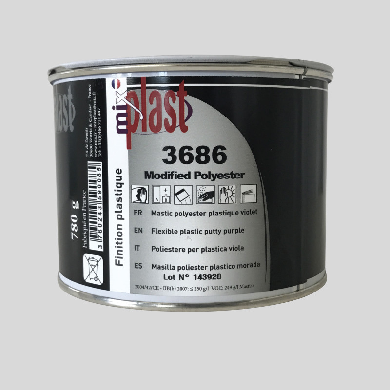 STUCCO POLIESTERE PER PLASTICA VIOLA - 0.8KG A+B